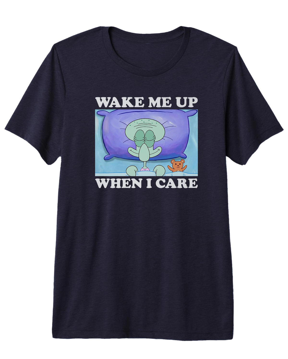 SpongeBob Squarepants T-Shirt Women's Squidward Wake Me When I Care Tee