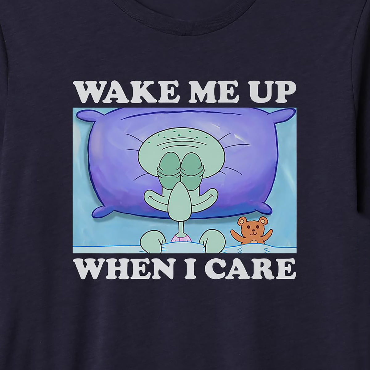 SpongeBob Squarepants T-Shirt Women's Squidward Wake Me When I Care Tee
