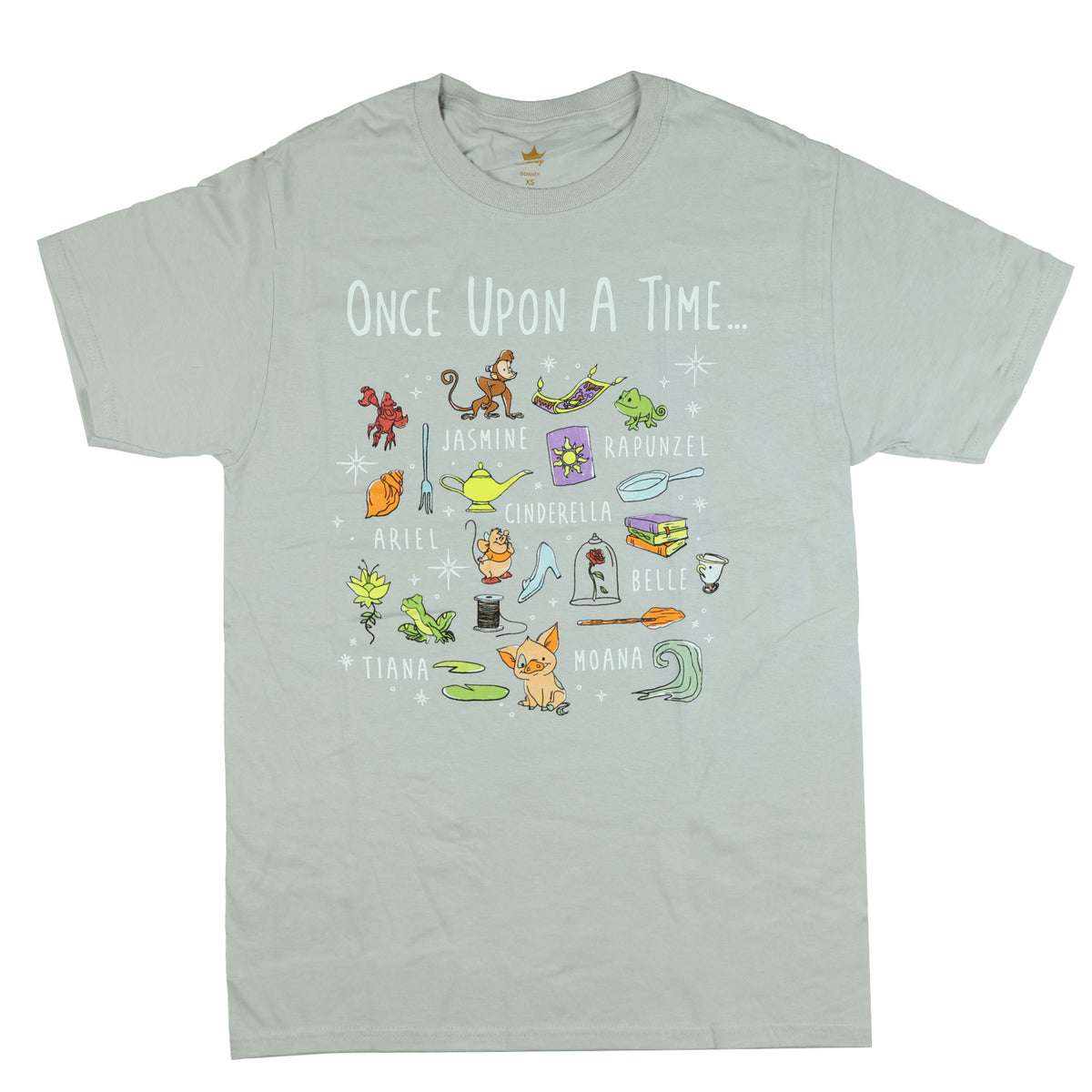 Disney Princess T-Shirt Women's Once Upon A Time Short Sleeve Tee