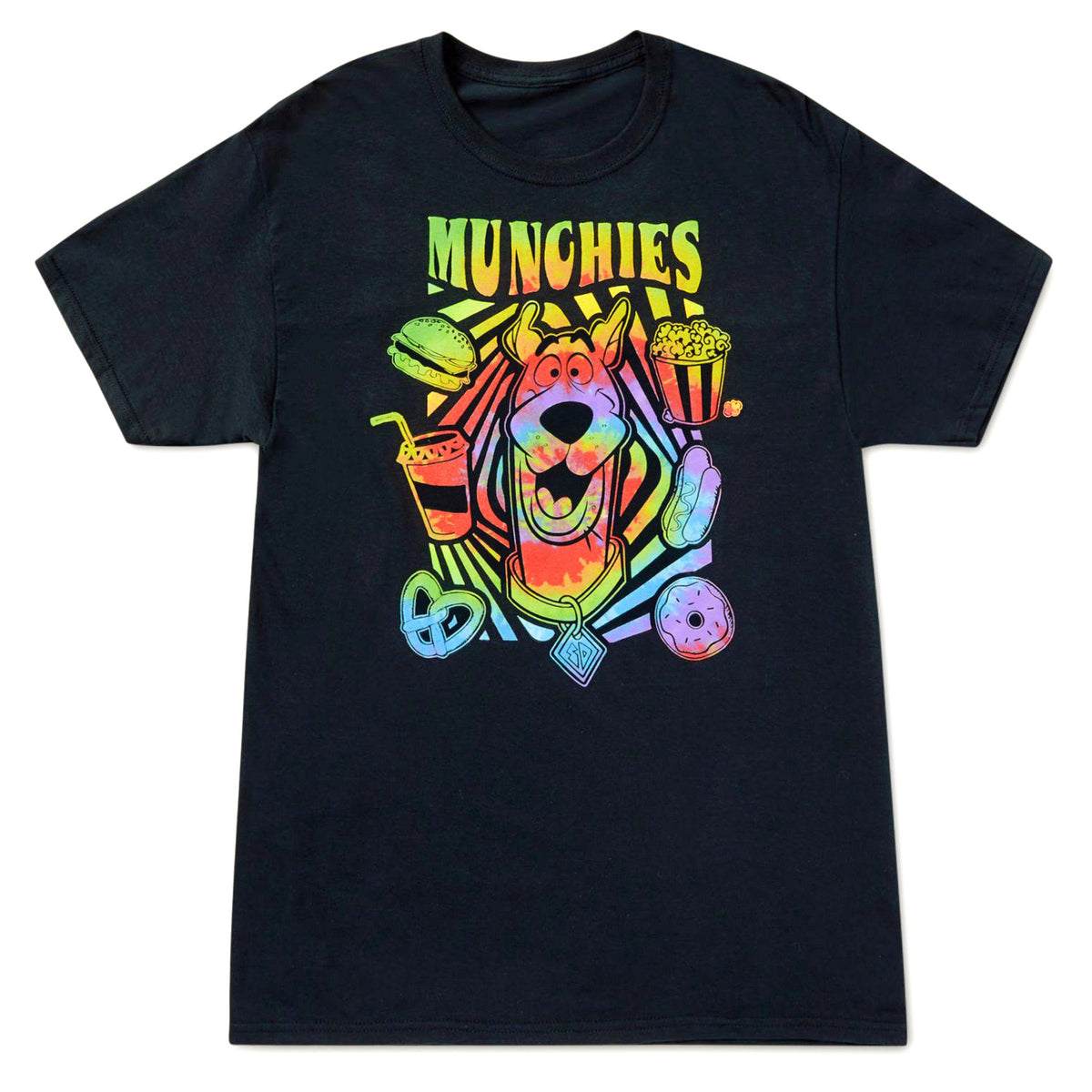 Scooby-Doo T-shirt Men's Tie-Dyed Munchies Print Short Sleeve Tee