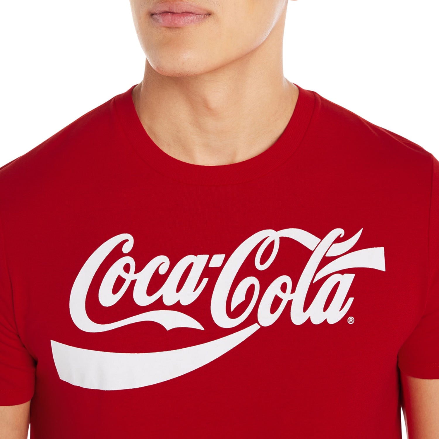 Coca-Cola T-Shirt Men's Coke Logo Short Sleeve Graphic Top