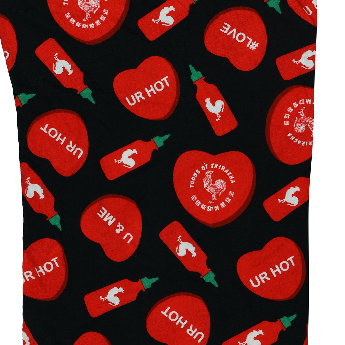 Sriracha Pajamas Men's Spicy Conversation Hearts Lounge Sleep Pants
