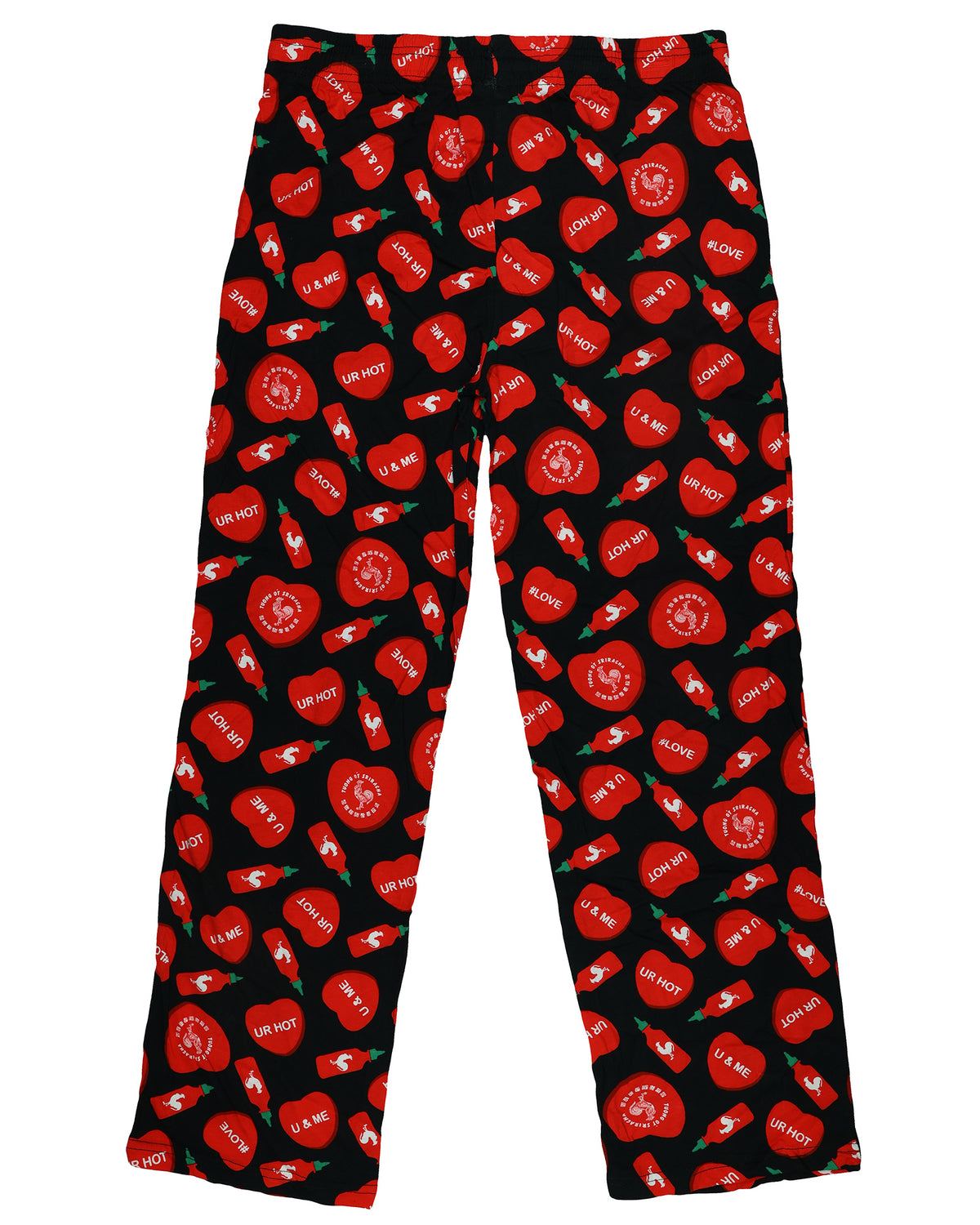 Sriracha Pajamas Men's Spicy Conversation Hearts Lounge Sleep Pants