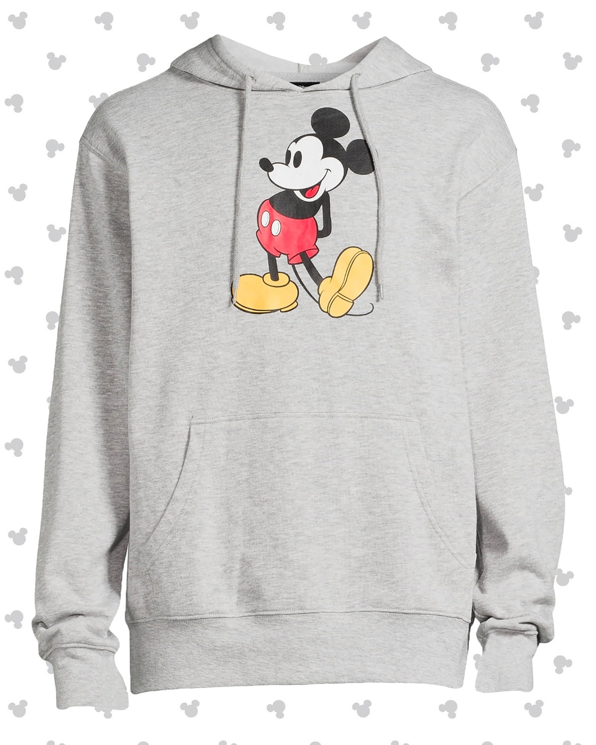 Disney Mickey Mouse Hoodie Men's Classic Pose Pullover Sweatshirt