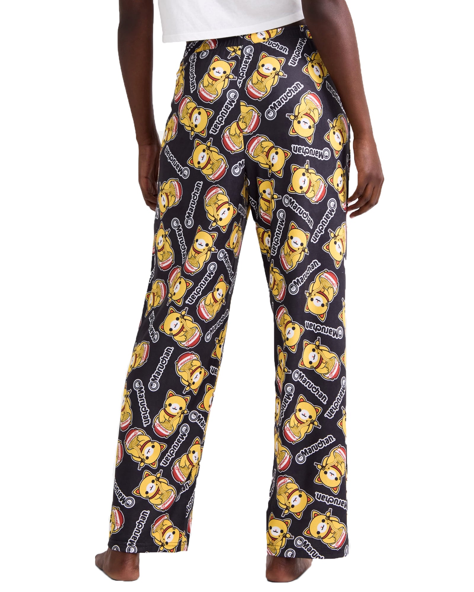 Maruchan Pajamas Women's Yummy Ramen Cat Allover Design Lounge Sleep Pants