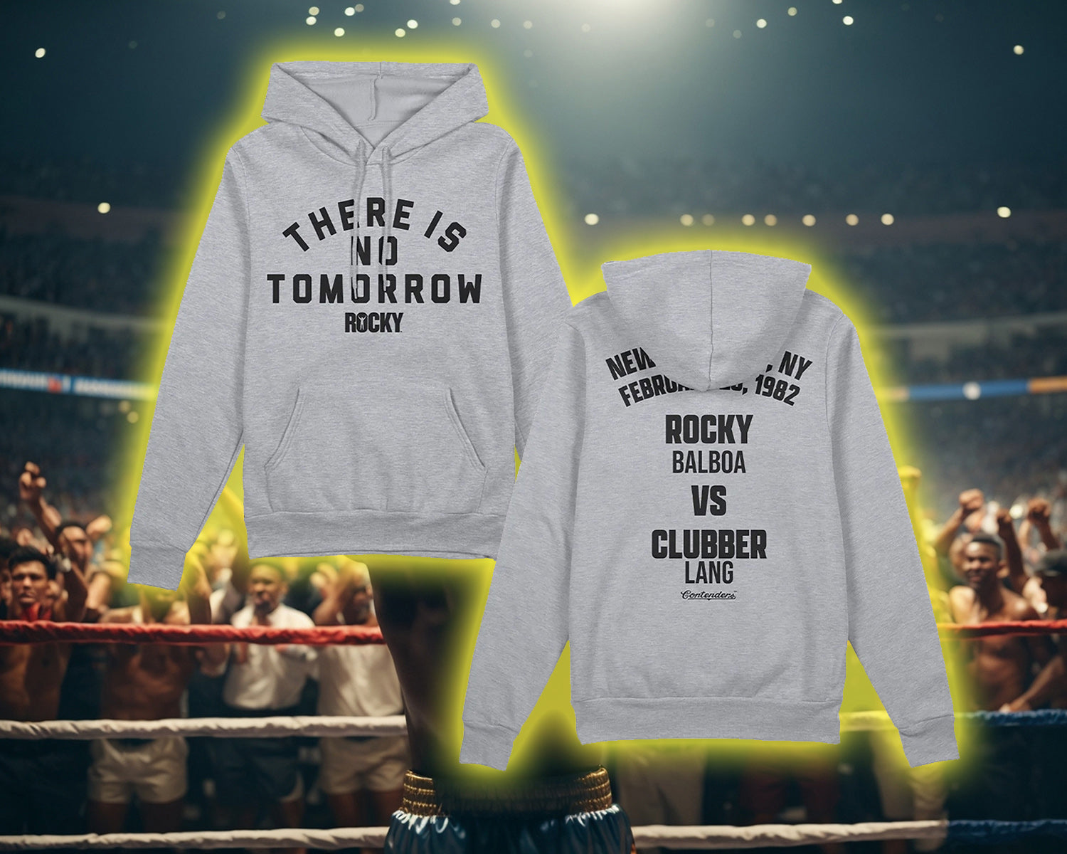 Rocky Hoodie Men's There Is No Tomorrow Double-Sided Pullover Sweatshirt