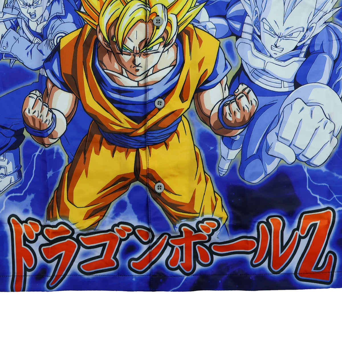 Dragon Ball Z T-Shirt Men's Power Up Goku Button Up Short Sleeve Top