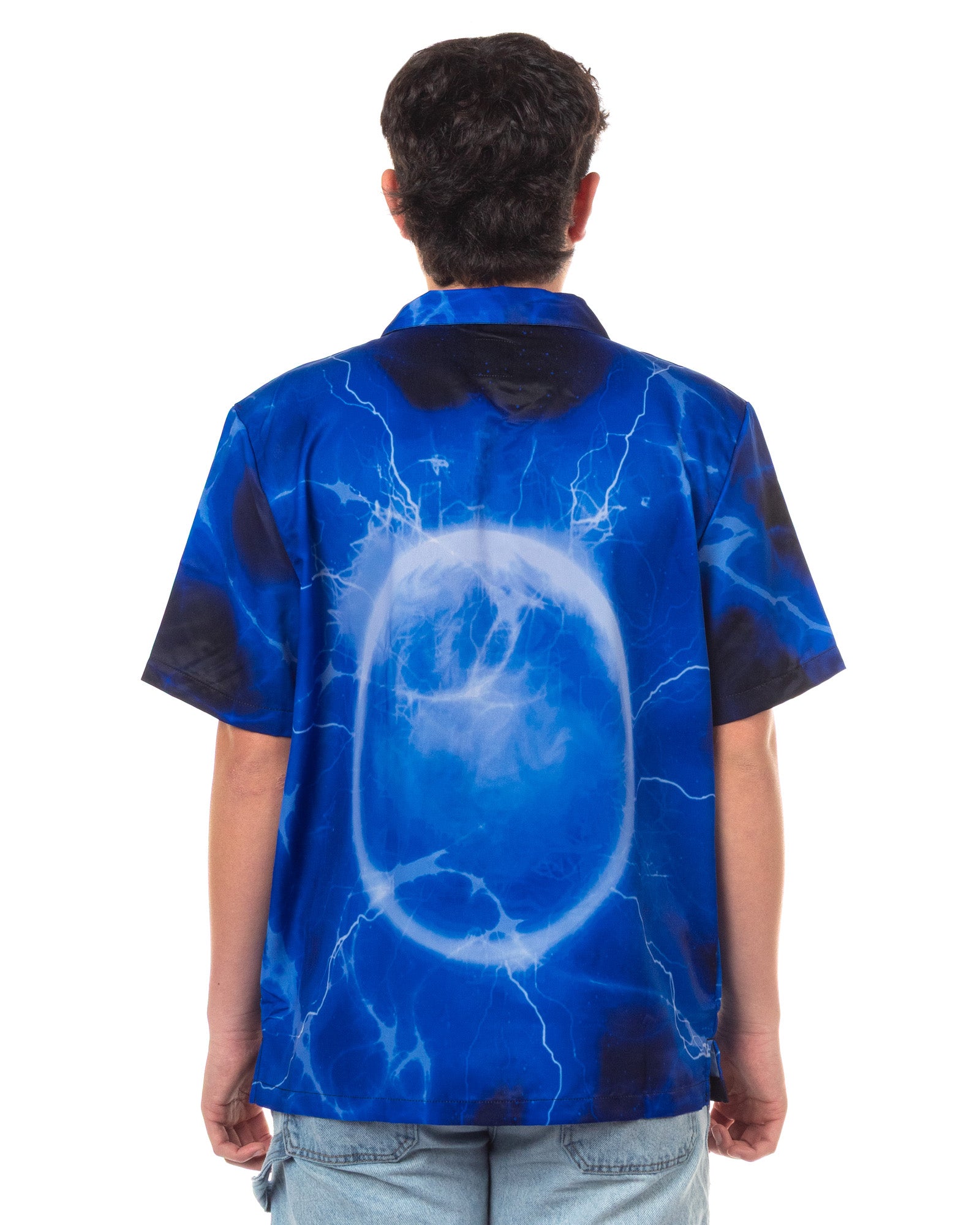 Dragon Ball Z T-Shirt Men's Power Up Goku Button Up Short Sleeve Top