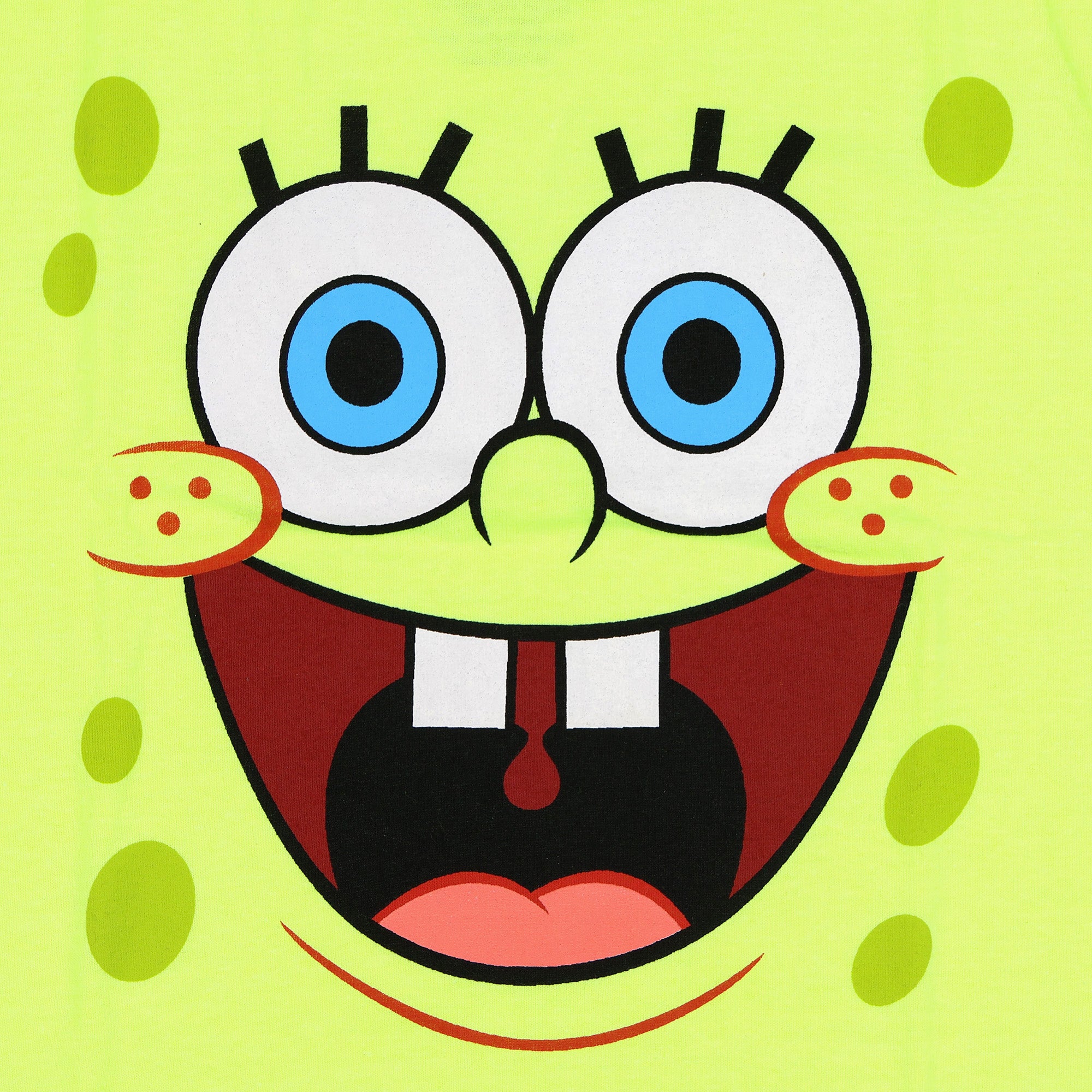 SpongeBob Squarepants T-Shirt Boy's Neon Big Face Short Sleeve Graphic Top