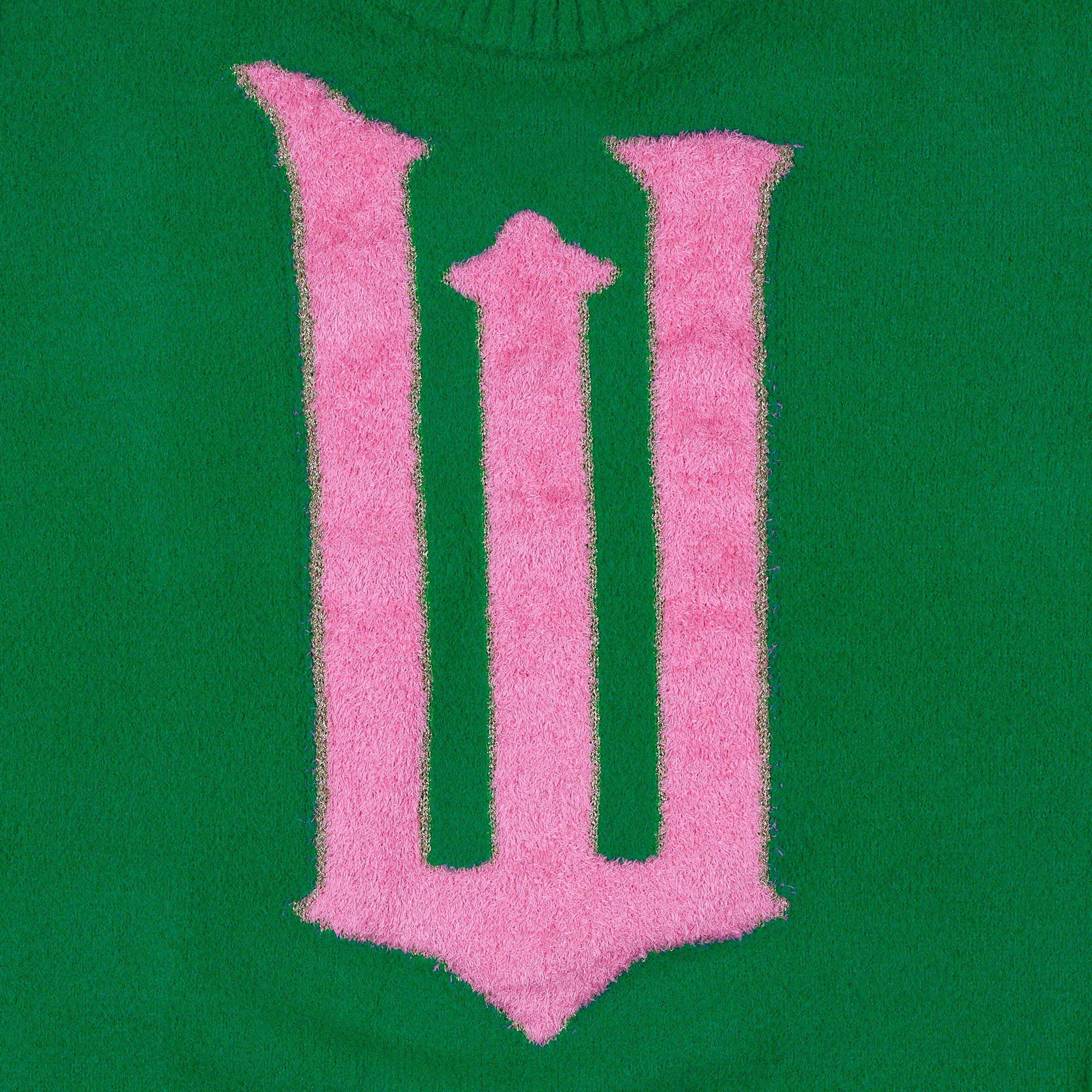 Wicked Sweater Women's W Logo Design Ribbed Pullover Knit Crewneck