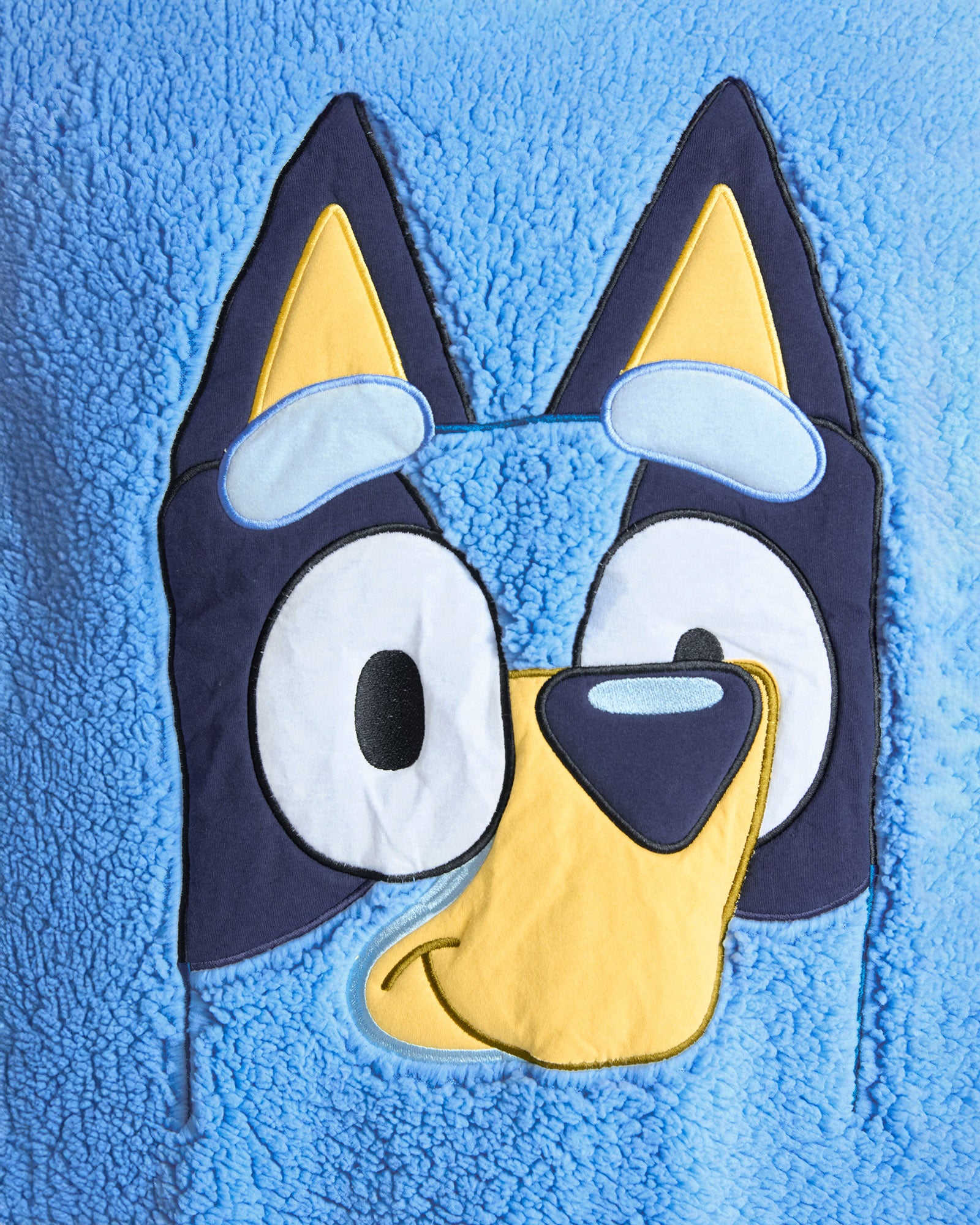 Bluey Sweatshirt Men's Half Zip Up Big Face Costume Fleece Pullover