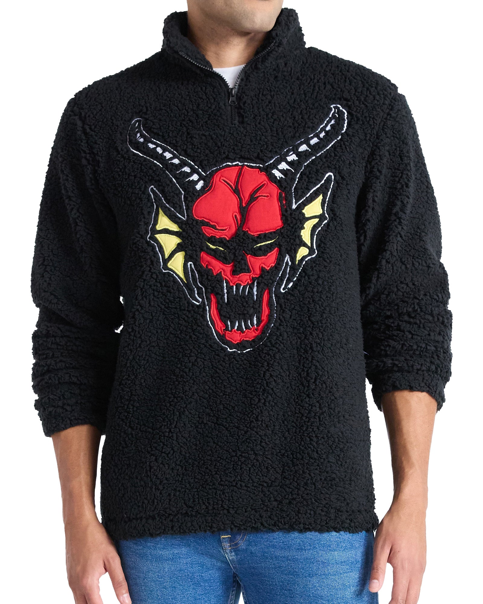 Stranger Things Sweatshirt Men's Hellfire Club Embroidered logo Pullover