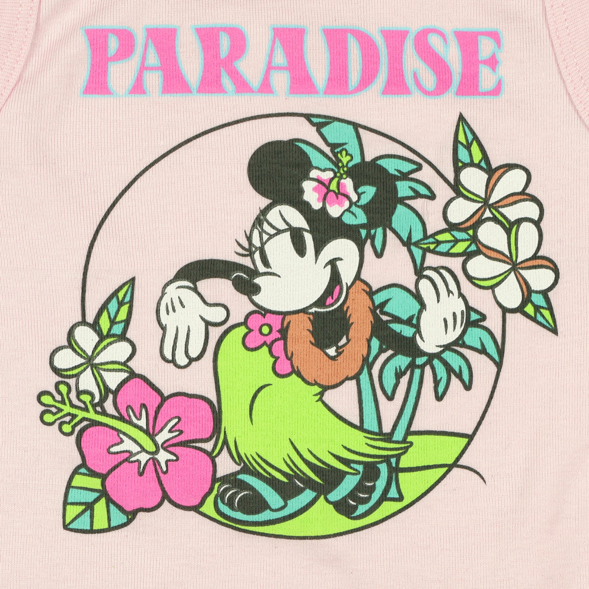 Disney Minnie Mouse Tank-Top Girls' Paradise Ruffled Sleeveless Shirt