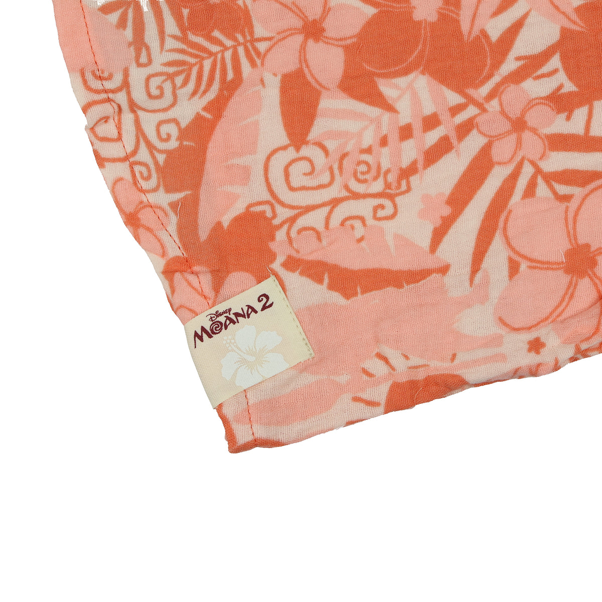 Disney Moana 2 Collared Button-Up Boys' T-Shirt with Pink Floral Design