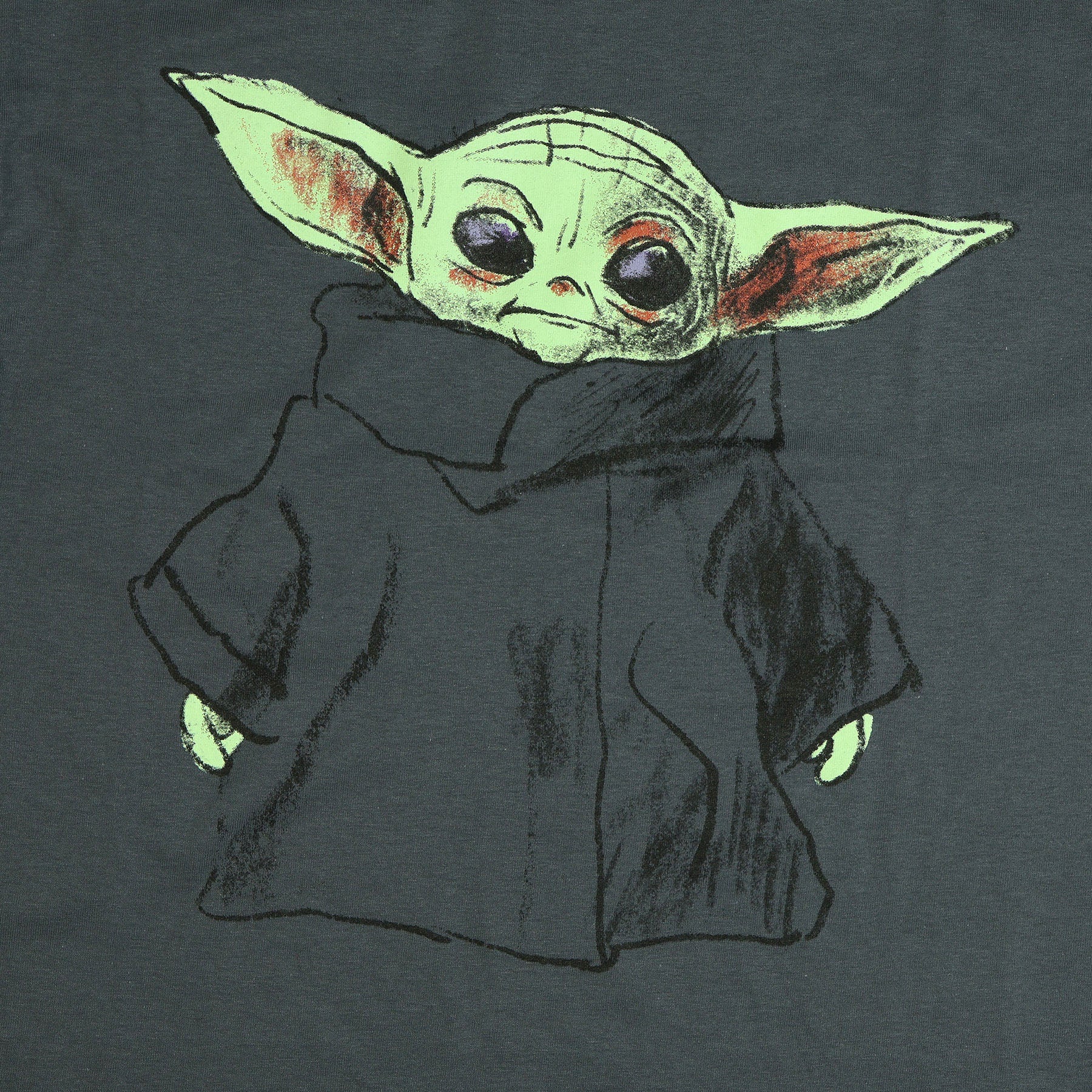 Star Wars T-Shirt Men's Grogu Sketch Style Design Short Sleeve Tee