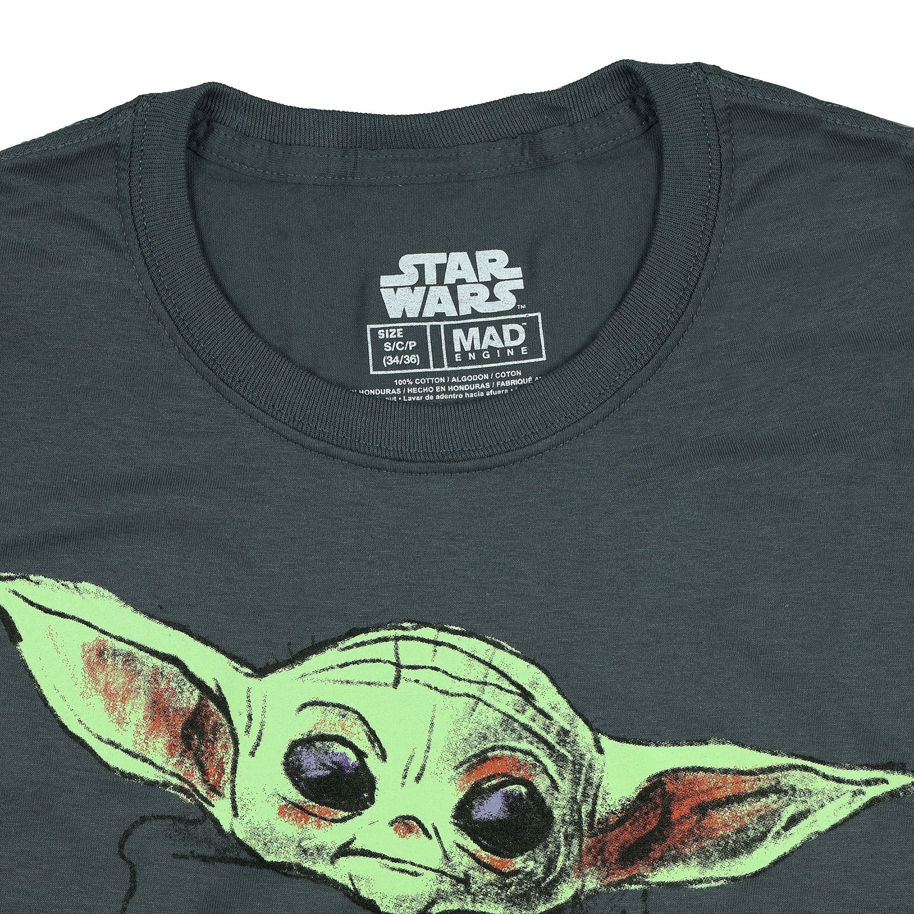 Star Wars T-Shirt Men's Grogu Sketch Style Design Short Sleeve Tee