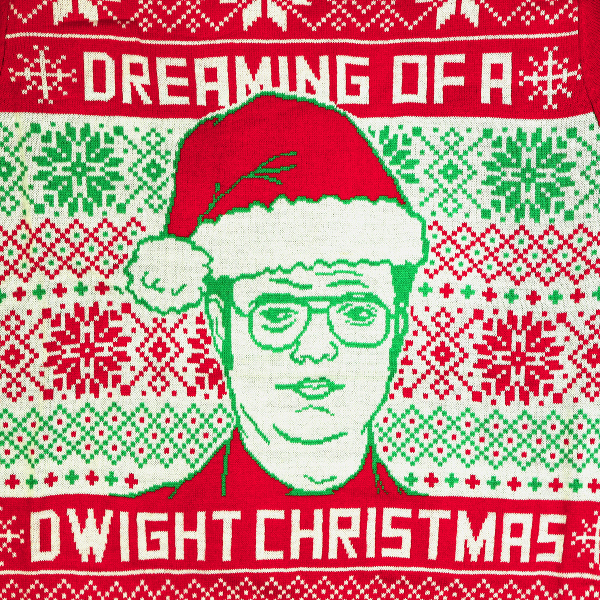 The Office Ugly Sweater Dreaming Of A Dwight Christmas Holiday Pullover
