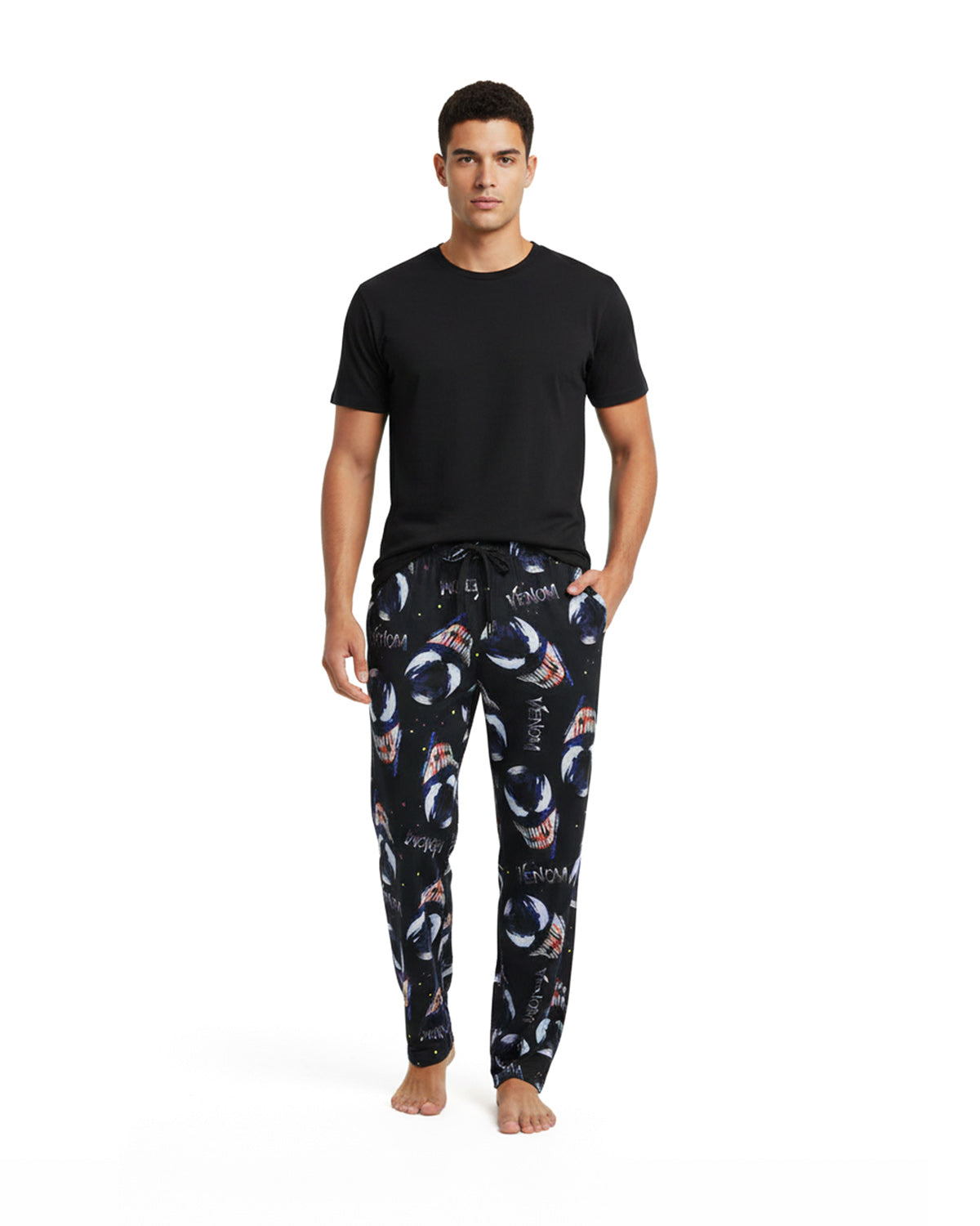 Marvel Venom Pajama Pants Men's Logo AOP Lounge Sleep Pj Bottoms