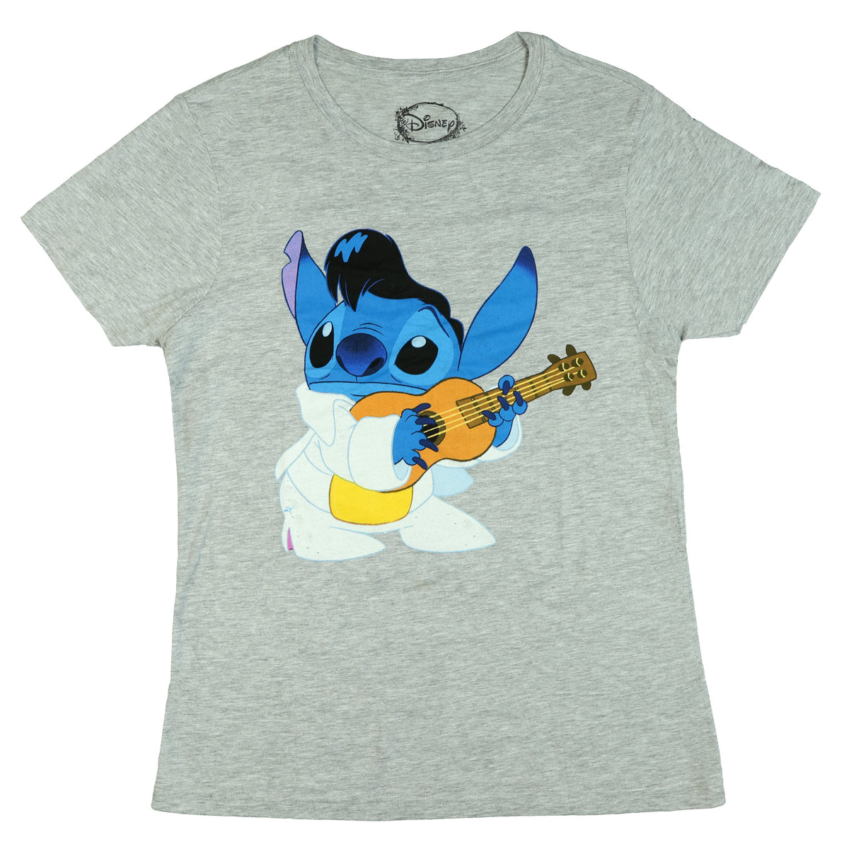 Disney Stitch T-Shirt Women's Elvis-Inspired Design Short Sleeve Tee