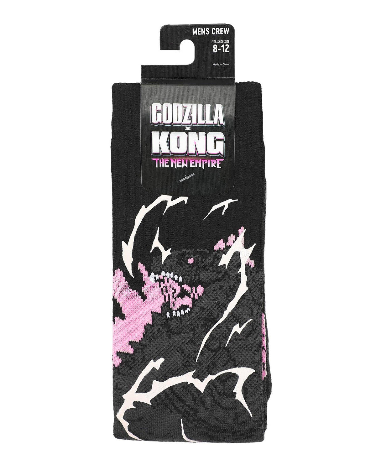 Godzilla Vs. Kong Men's The New Empire UV Color Changing Crew Socks 1 Pair