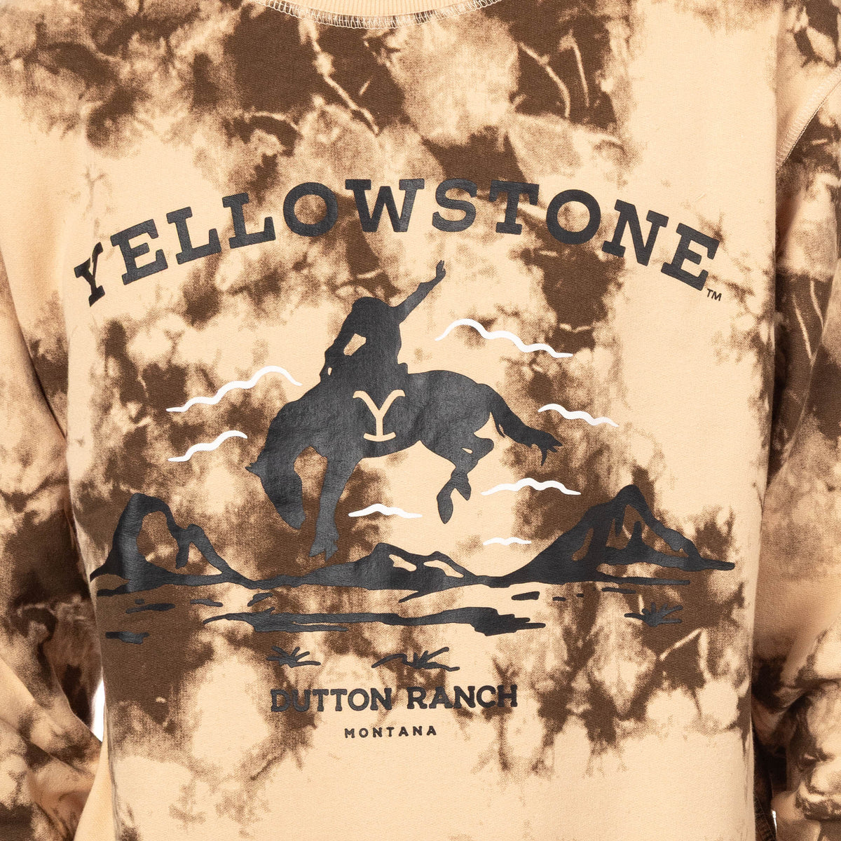Yellowstone Dutton Ranch Sweatshirt Men's Long Sleeve Tie Dye Pullover
