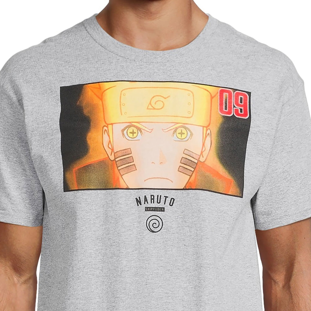 Naruto Uzumaki T-Shirt Men's 09 Kurama Cloak Short Sleeve Graphic Top