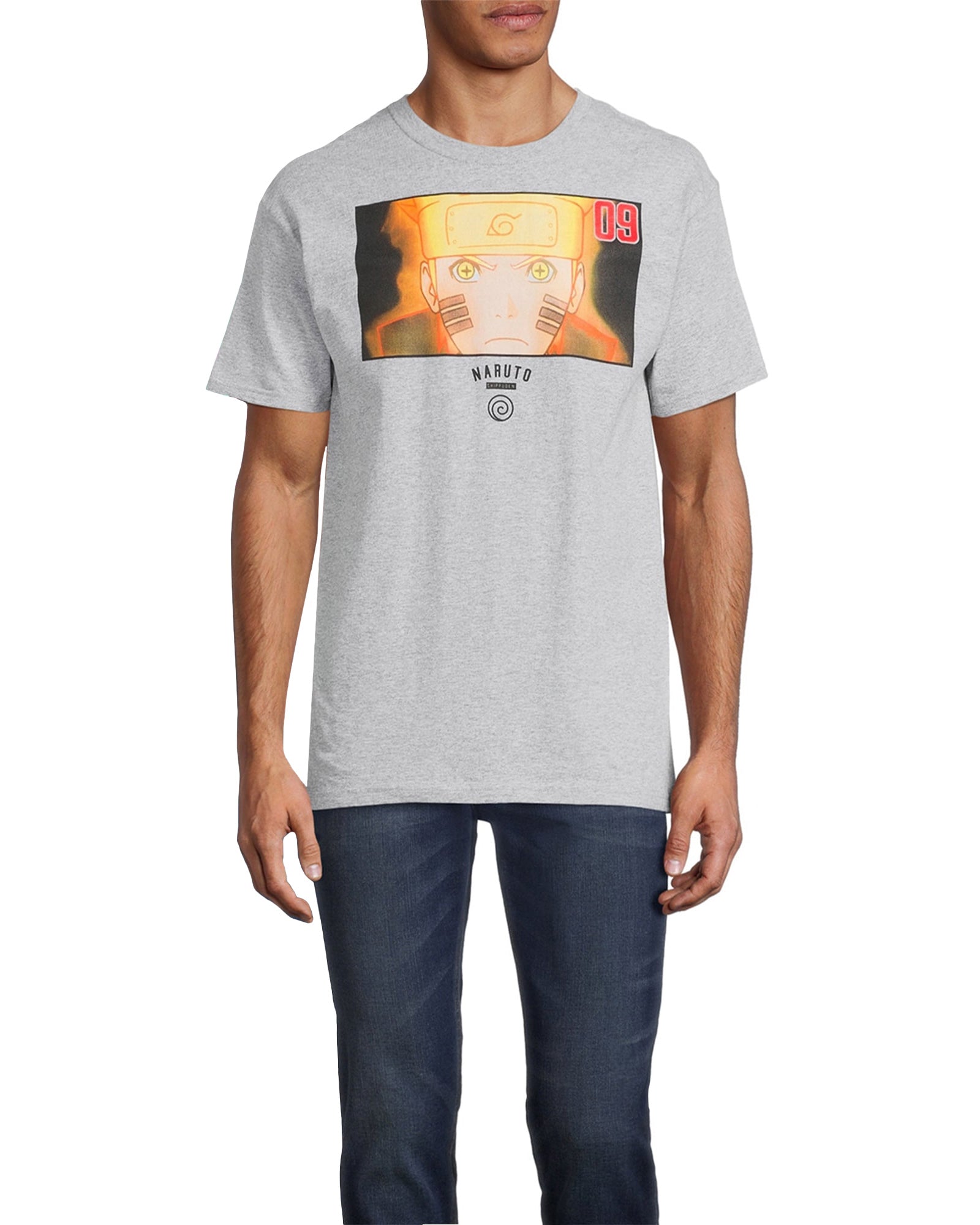 Naruto Uzumaki T-Shirt Men's 09 Kurama Cloak Short Sleeve Graphic Top