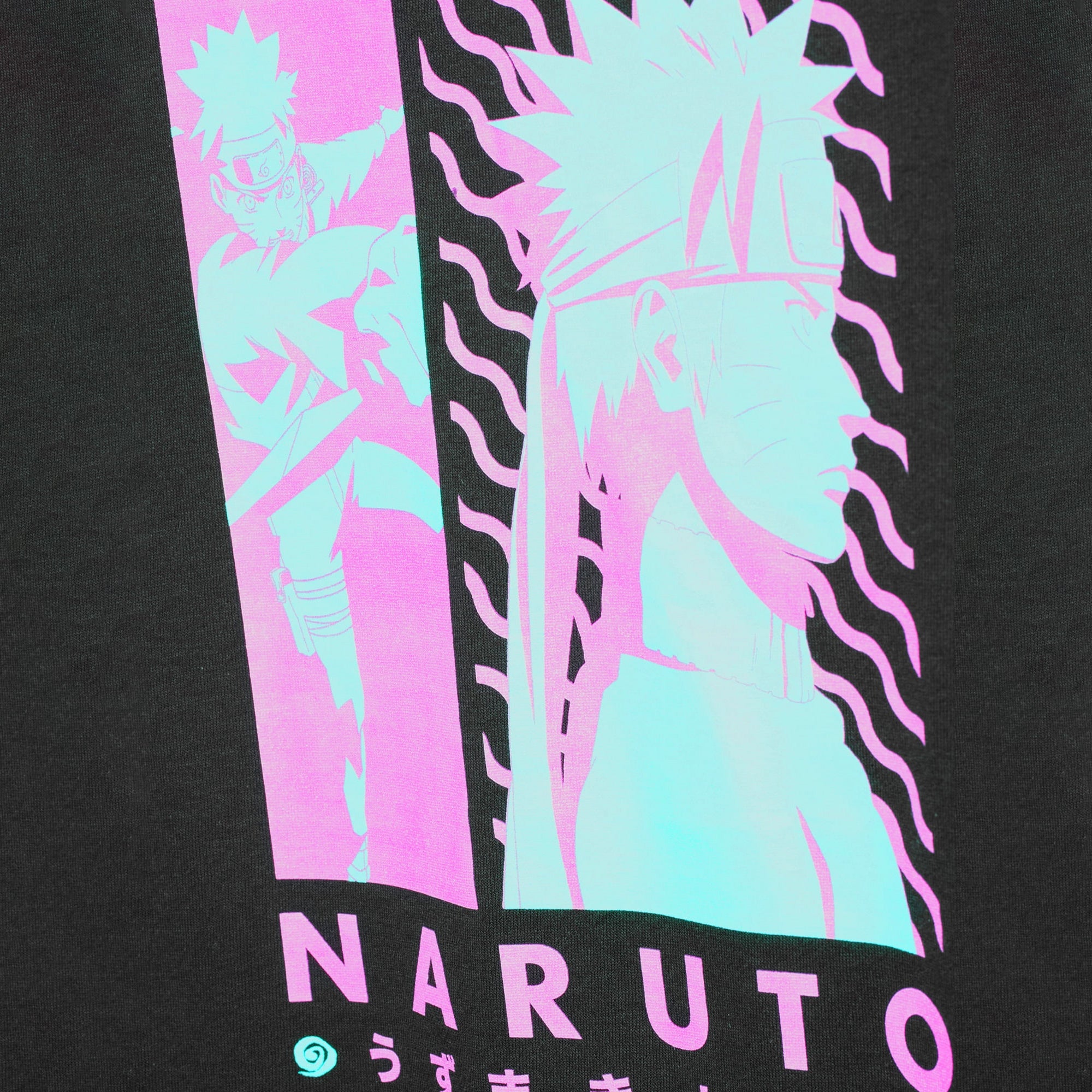 Naruto Uzumaki T-Shirt Men's Neon Fight Pose Short Sleeve Graphic Top