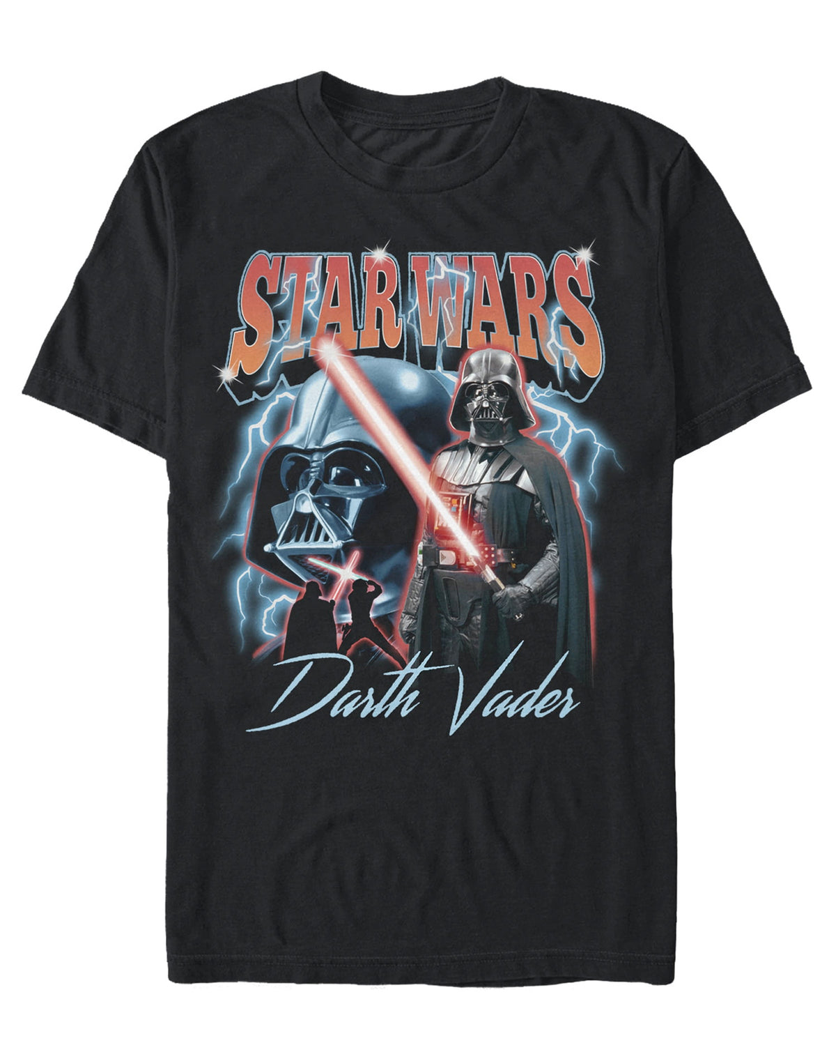 Disney Star Wars Shirt Men's Darth Vader Lightsaber Short Sleeve Tee