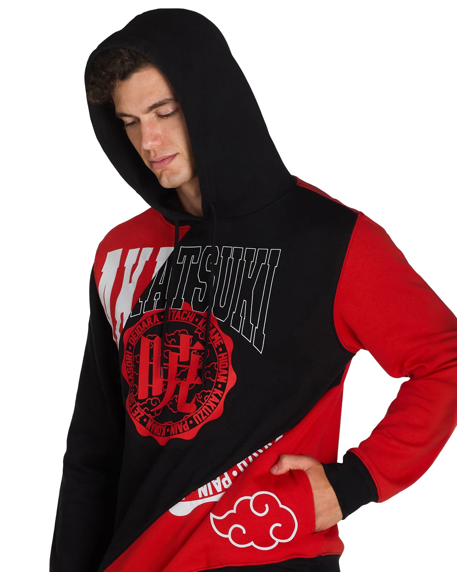 Naruto Hoodie Men's Akatsuki Collegiate Pullover Hooded Sweatshirt