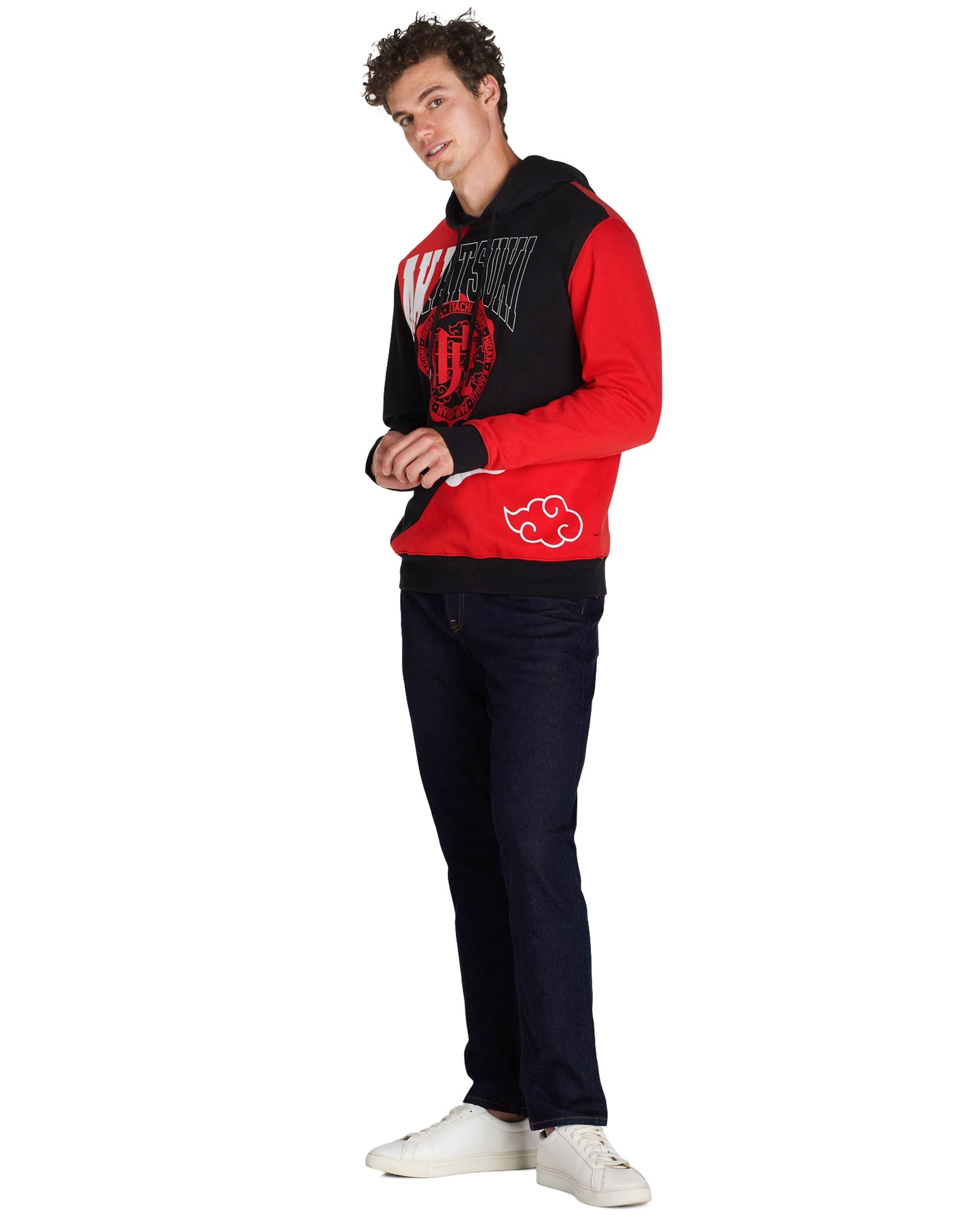 Naruto Hoodie Men's Akatsuki Collegiate Pullover Hooded Sweatshirt