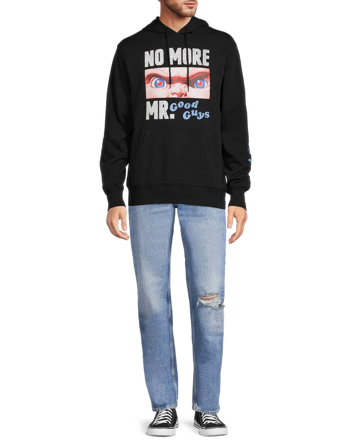 Chucky Hoodie Men's No More Mr. Good Guys Graphic Pullover Sweatshirt.