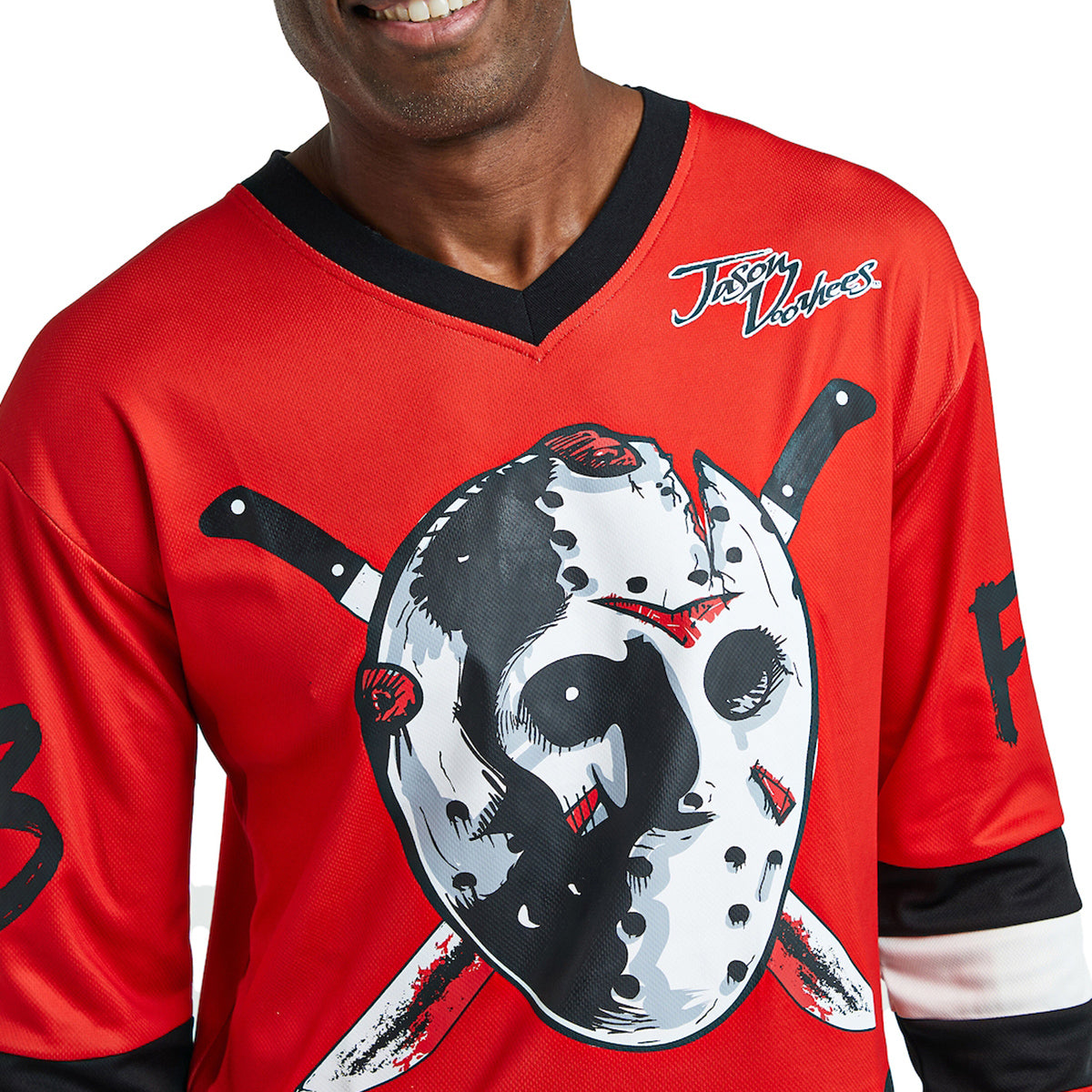 Friday The 13th Jersey Men's Jason Voorhees Mask Long Sleeve Shirt