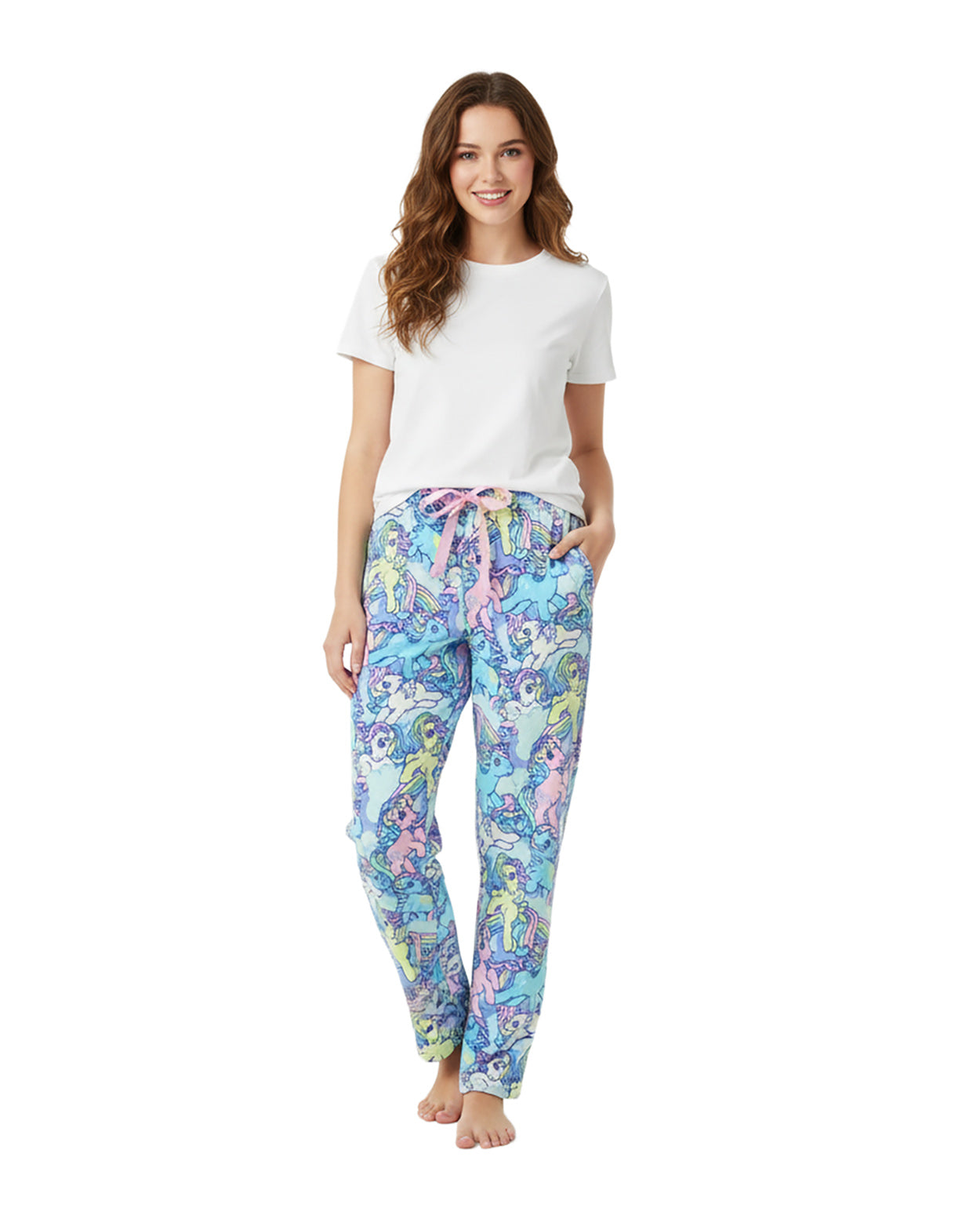 My Little Pony Pajamas Women's Pastel Fleece Lounge Pajama Pant Bottoms