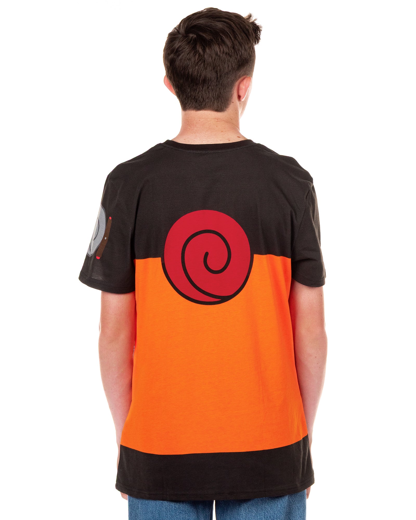 Naruto Uzumaki Shirt Men's Clan Symbol Costume Cosplay Short Sleeve Tee