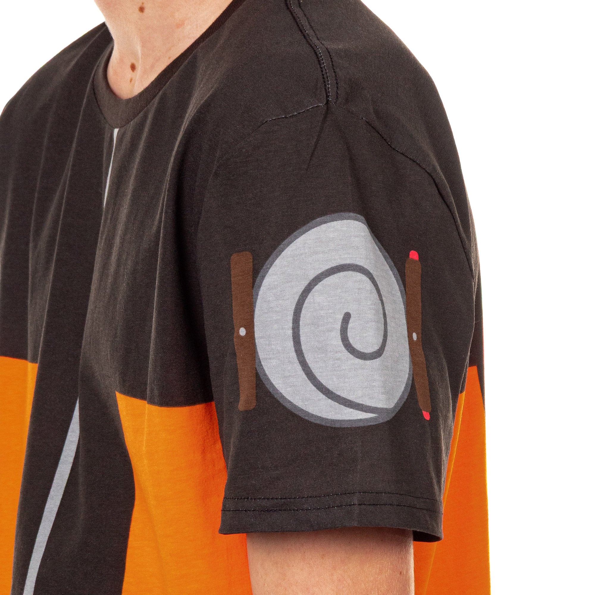 Naruto Uzumaki Shirt Men's Clan Symbol Costume Cosplay Short Sleeve Tee