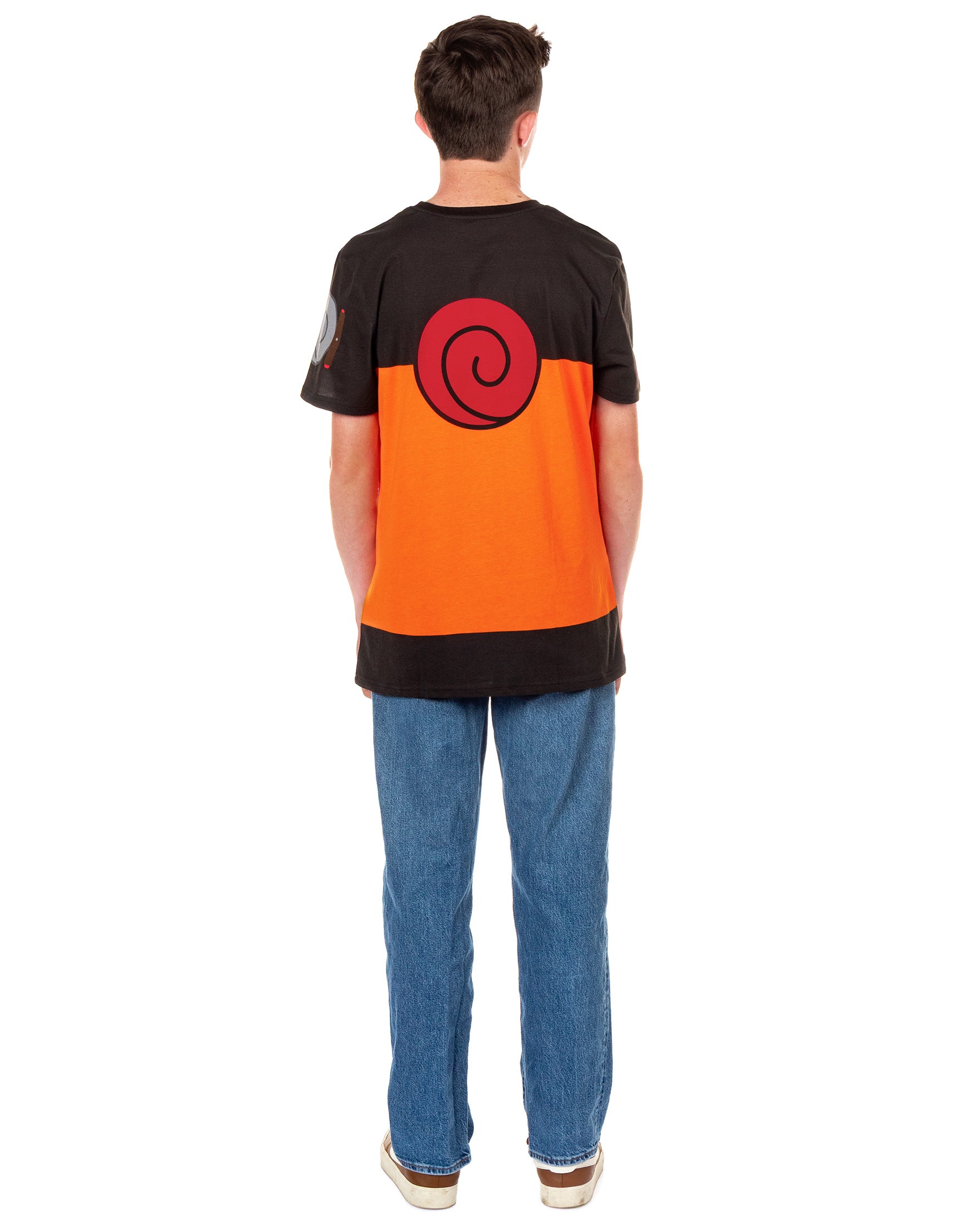 Naruto Uzumaki Shirt Men's Clan Symbol Costume Cosplay Short Sleeve Tee