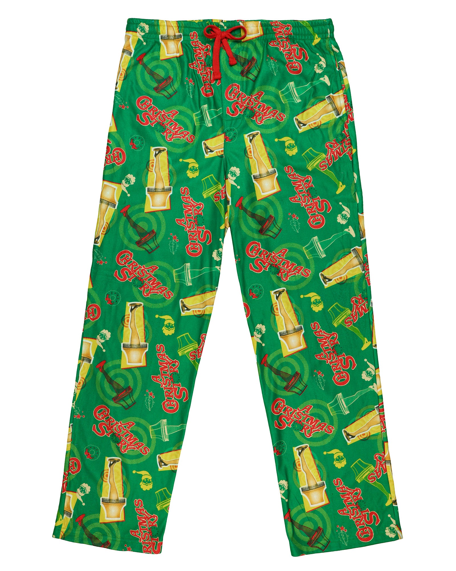 A Christmas Story Pajamas Men's Leg Lamp Fleece Lounge Pajama Pants