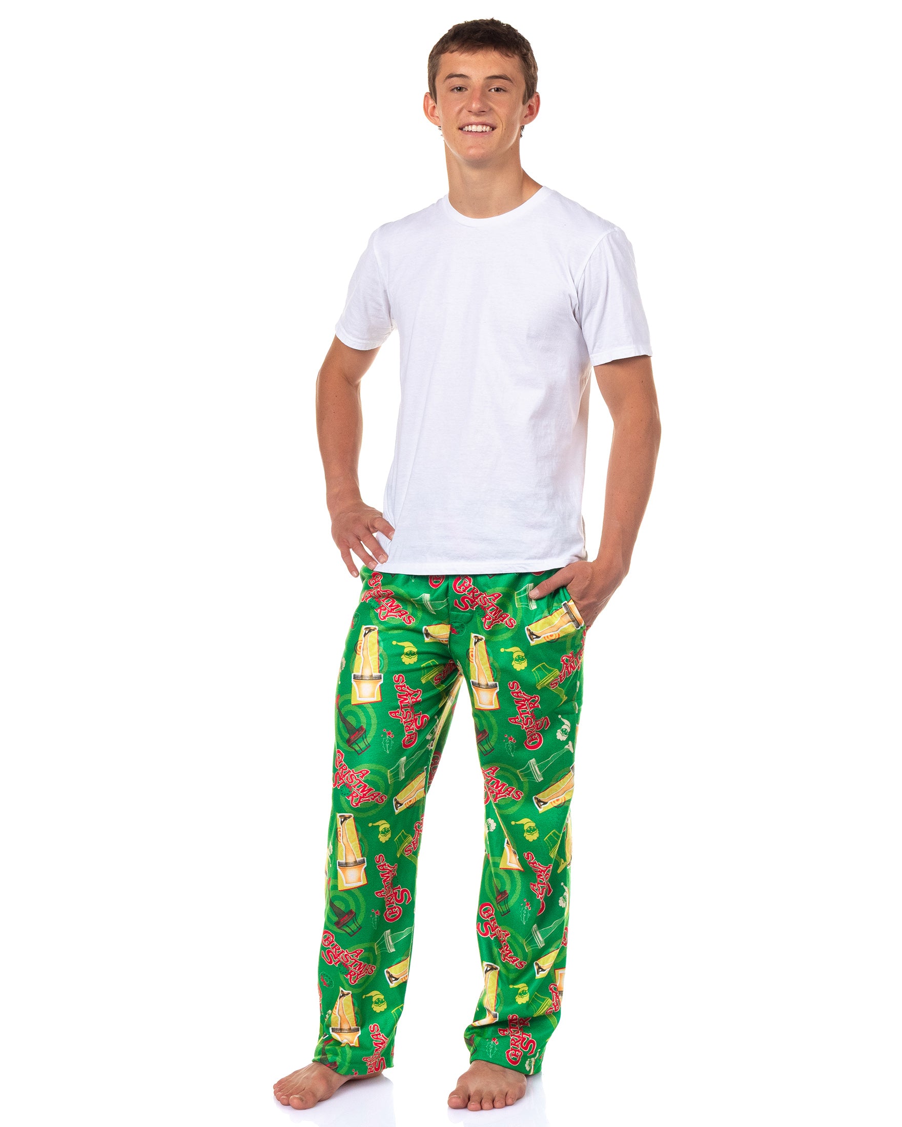 A Christmas Story Pajamas Men's Leg Lamp Fleece Lounge Pajama Pants