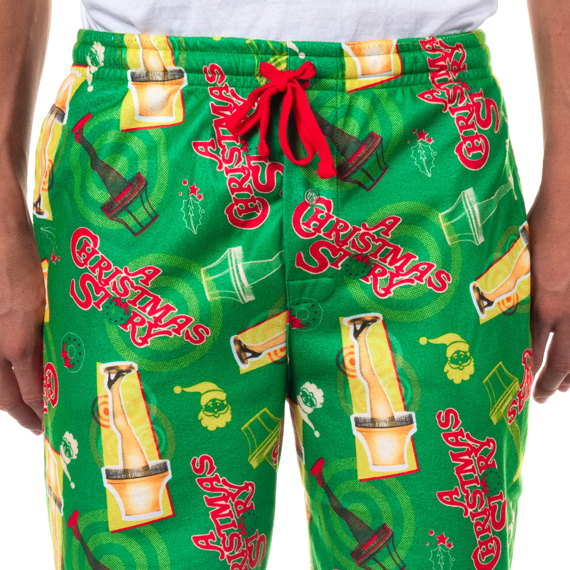 A Christmas Story Pajamas Men's Leg Lamp Fleece Lounge Pajama Pants