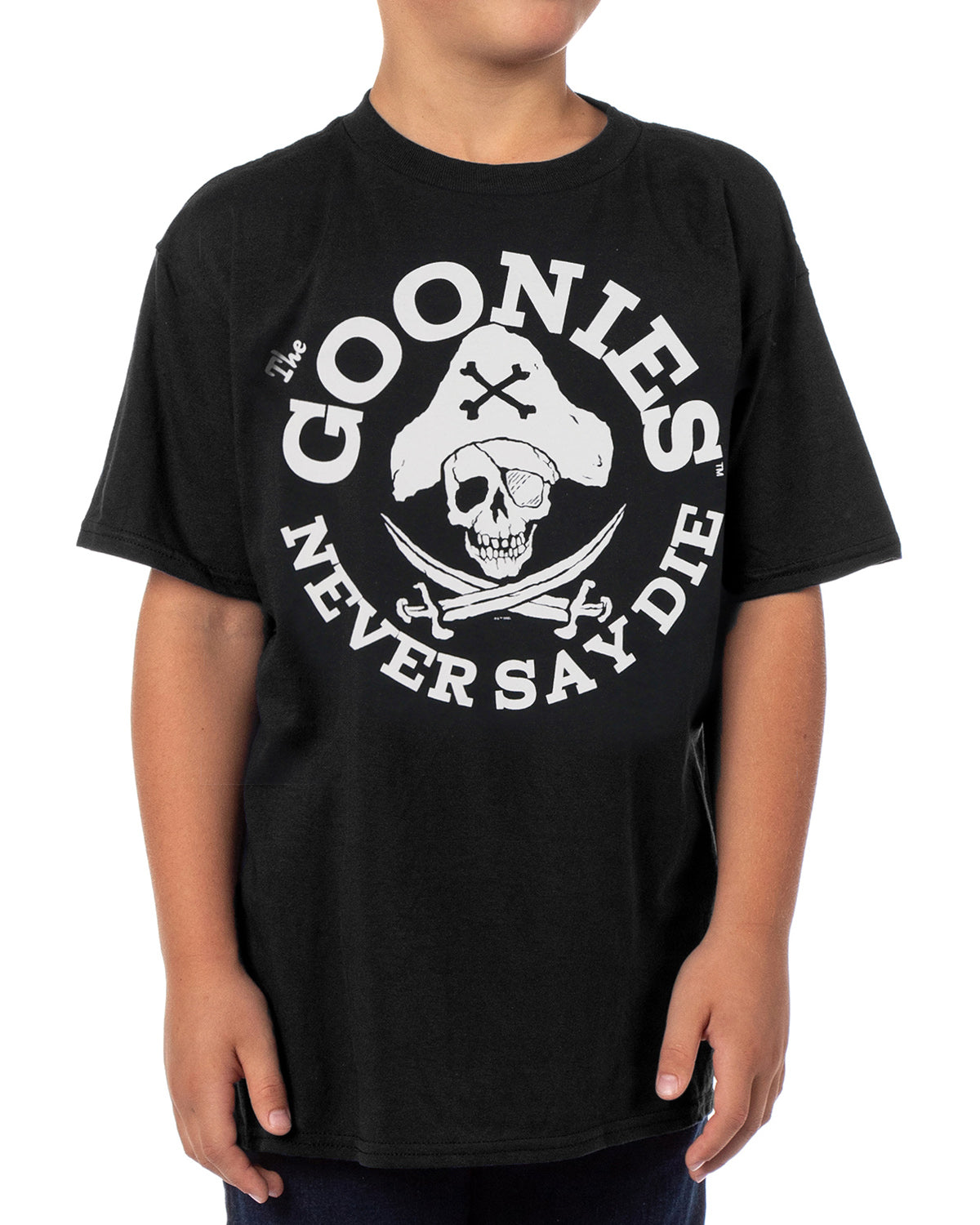 Goonies T-Shirt Big Boy's One-Eyed Willy Never Say Die Short Sleeve Tee