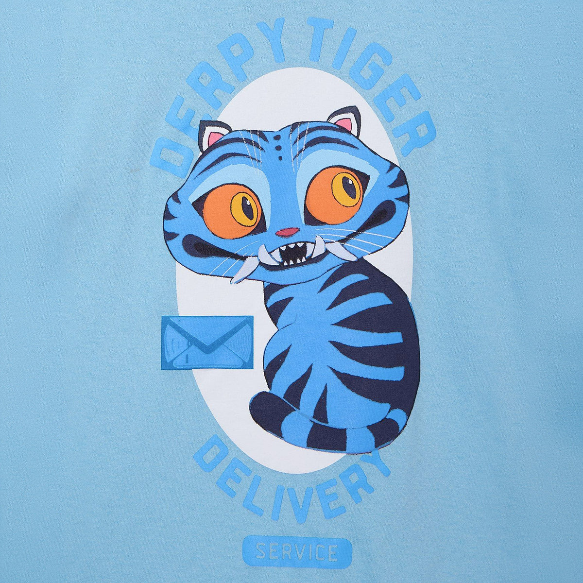 K-Pop Demon Hunters T-Shirt Girls' Derpy Tiger Delivery Short Sleeve Tee