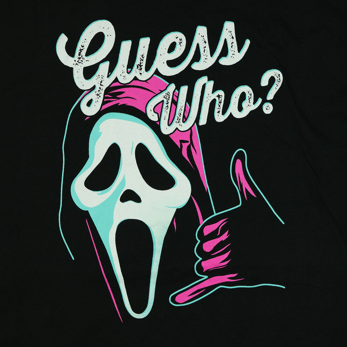 Ghost Face T-Shirt Men's Guess Who Thumbs Up Short Sleeve Top