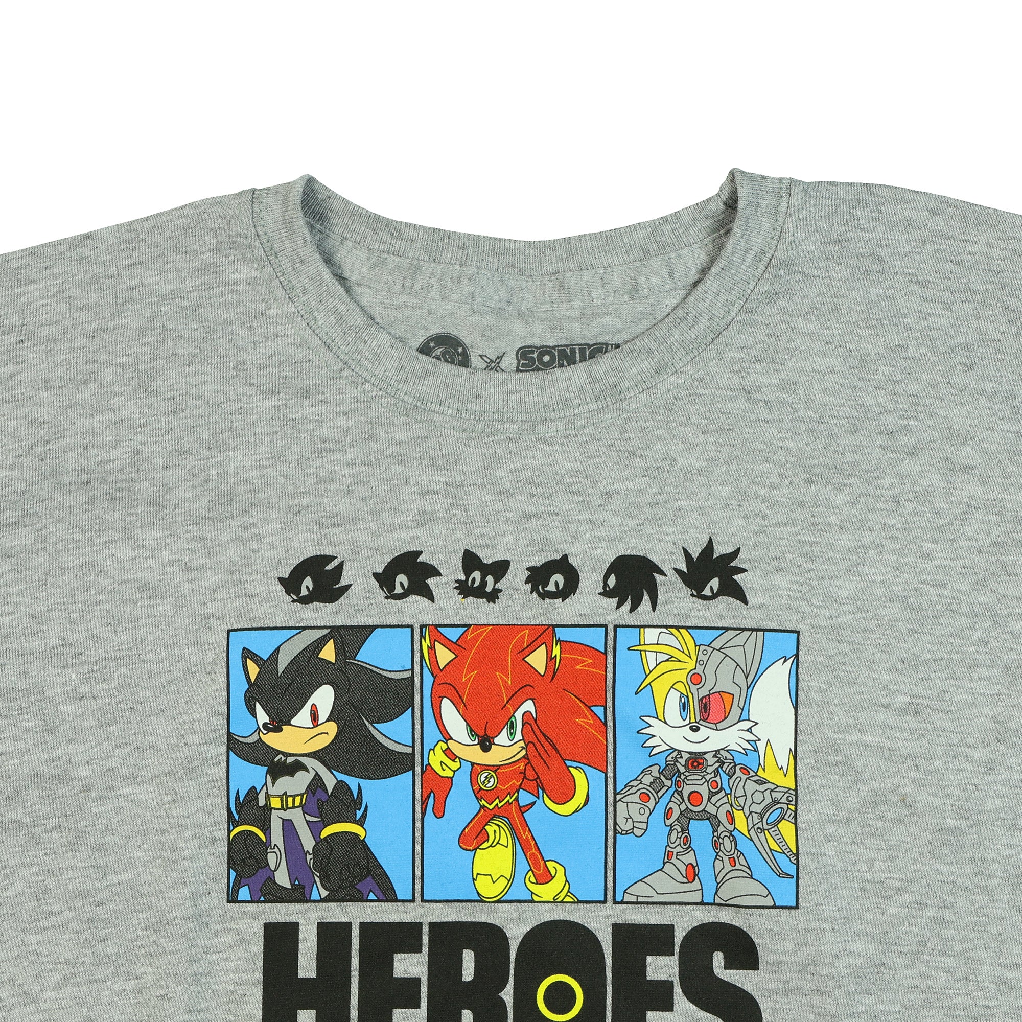 DC Comics Sonic The Hedgehog Shirt Boy's Heroes Short Sleeve Tee