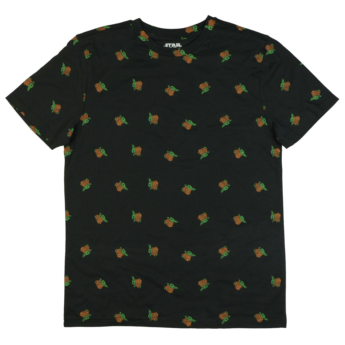 Disney Star Wars The Mandalorian Shirt Men's Grogu AOP Short Sleeve Tee