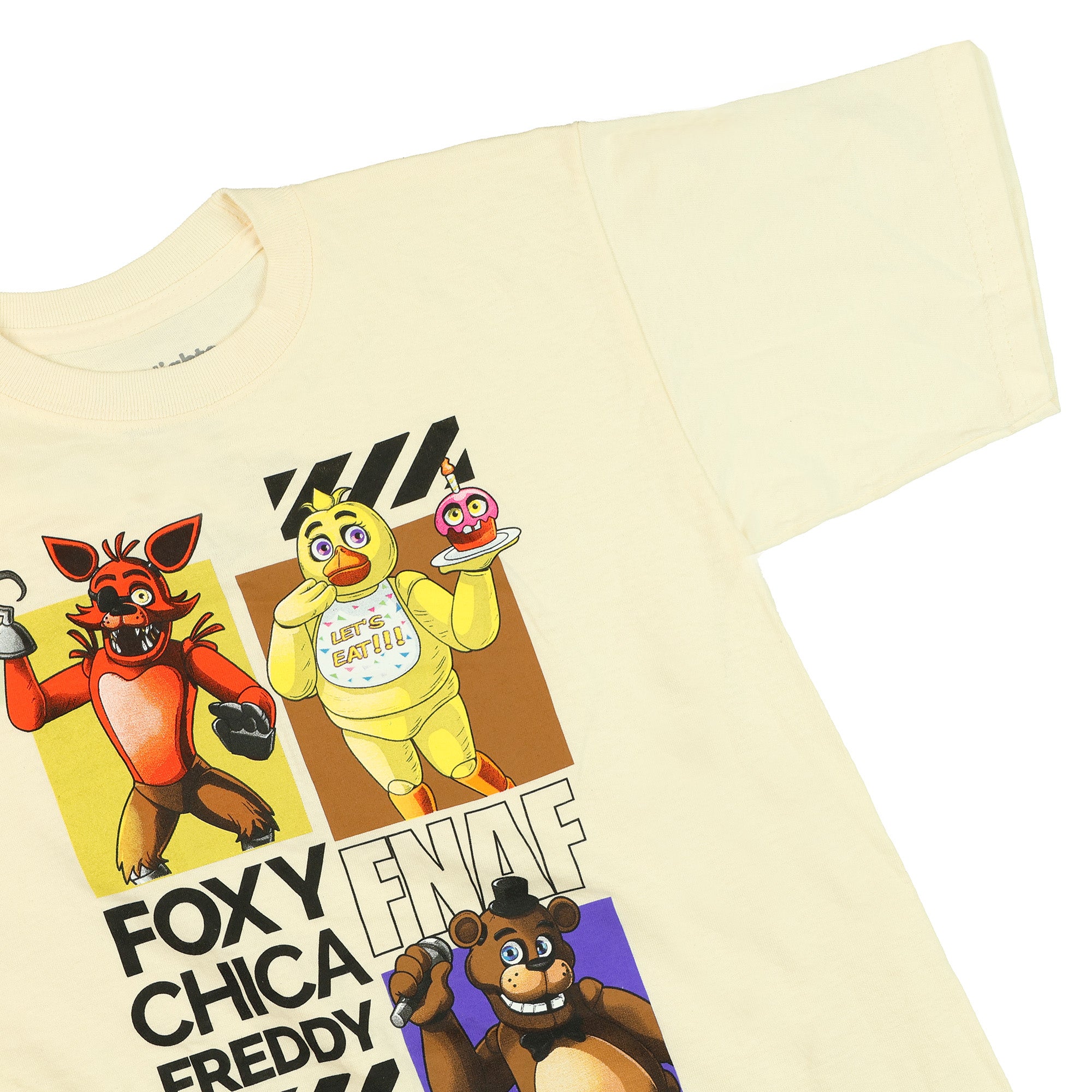 Five Nights At Freddy's Boy's Chica Foxy Freddy Short Sleeve Tee