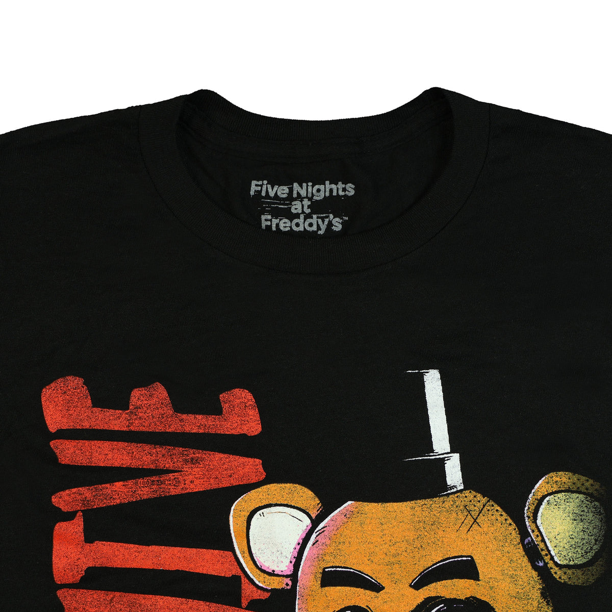 Five Nights At Freddy's Shirt Men's Survive Freddy Fazbear Short Sleeve Top