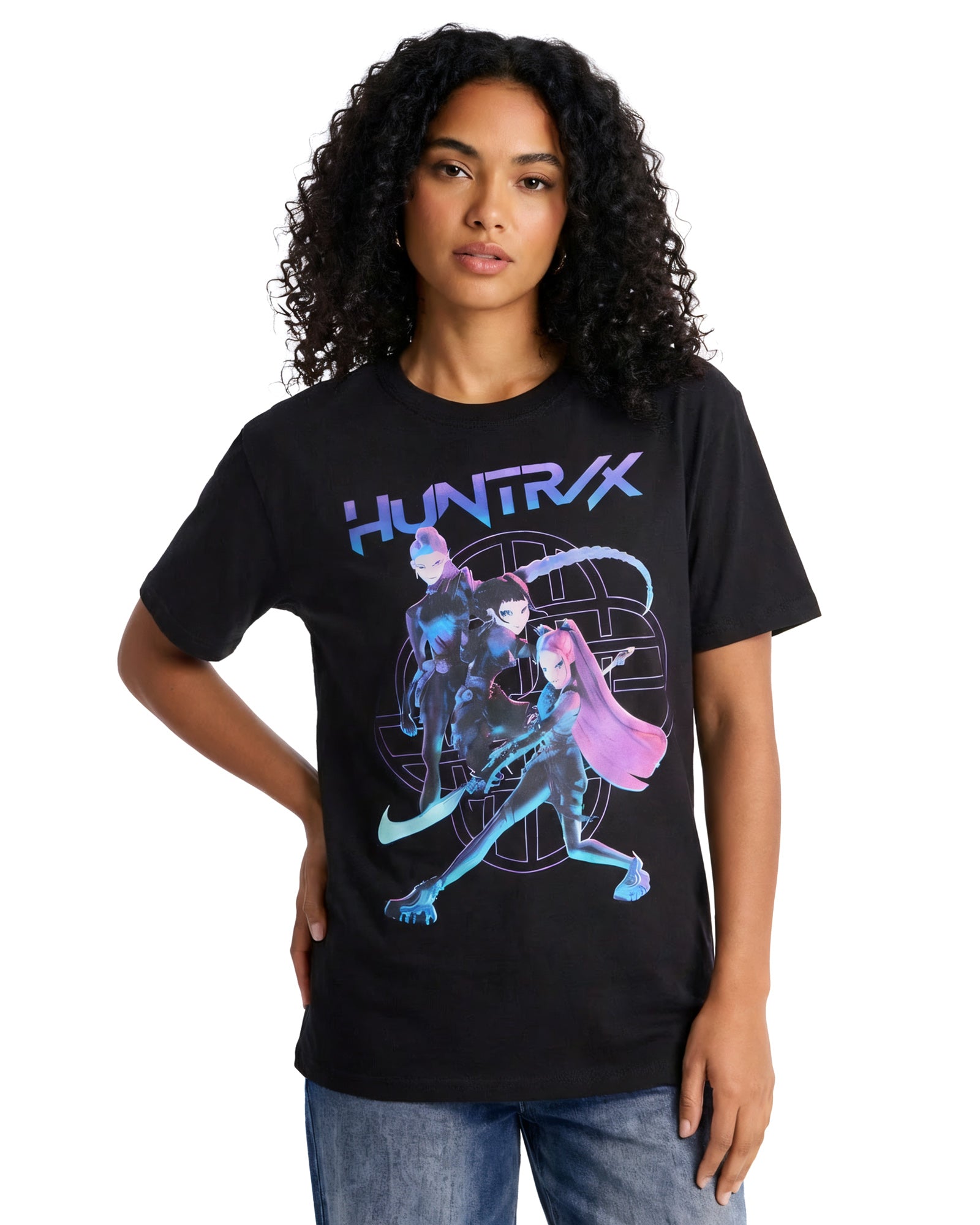 K-Pop Demon Hunters Shirt Women's Huntrix Honmoon Logo Short Sleeve Tee