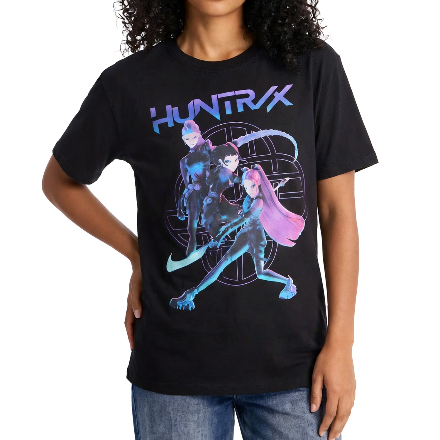 K-Pop Demon Hunters Shirt Women's Huntrix Honmoon Logo Short Sleeve Tee