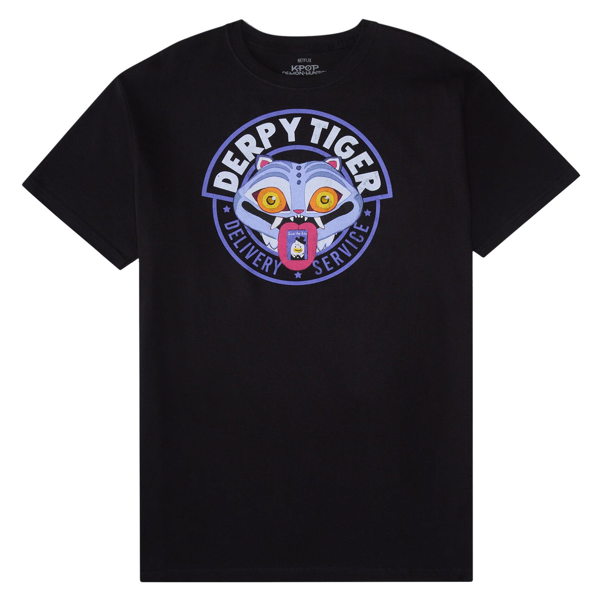 K-Pop Demon Hunters Shirt Men's Derpy Tiger Delivery Short Sleeve Tee
